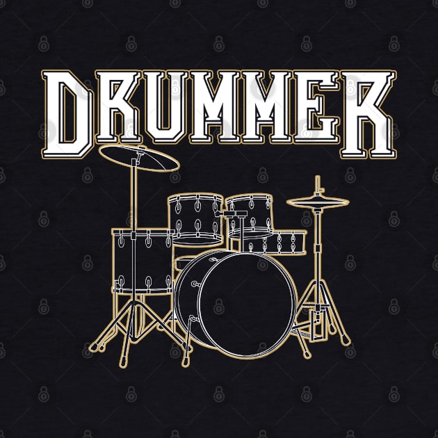 Drummer Drum Set by TeeShirt_Expressive